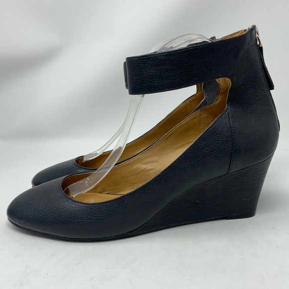 Nine West Black Mary Jane Platform Wedge Heels - Picture 3 of 11